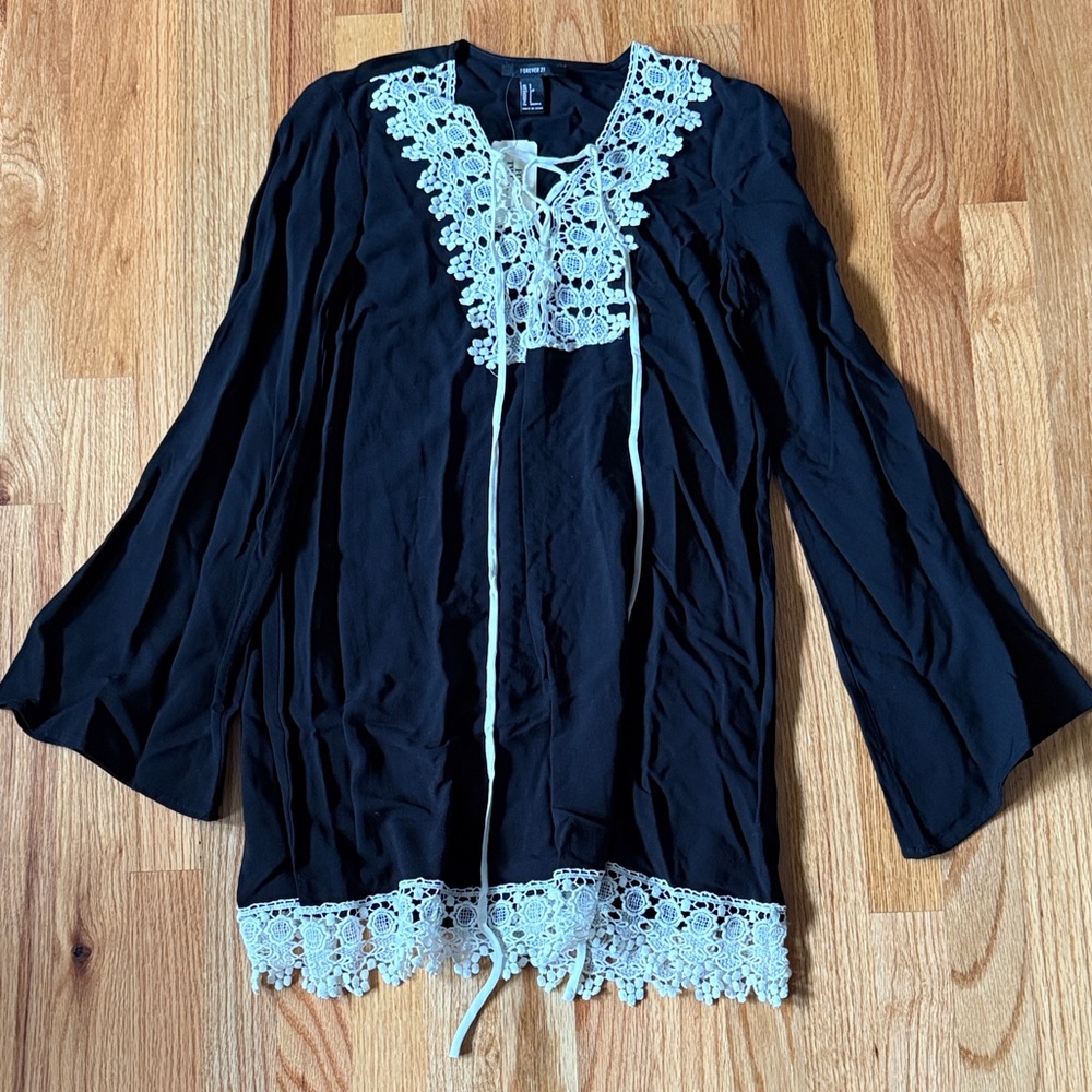 Forever 21 Black dress with Lace Details
